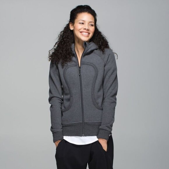 lululemon athletica Tops - Lululemon Grey Scuba Hoodie Size 8